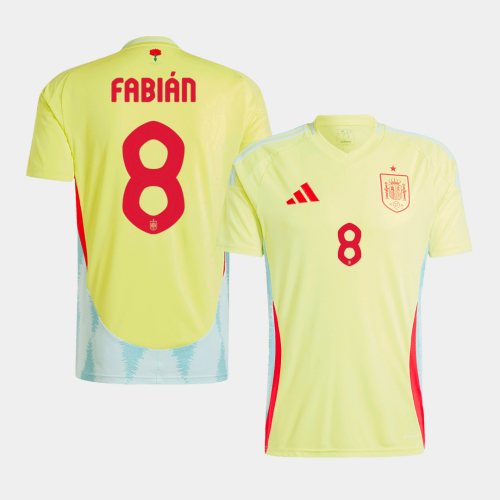 FABIÁN #8 Spain Soccer Jersey Away Custom Shirt