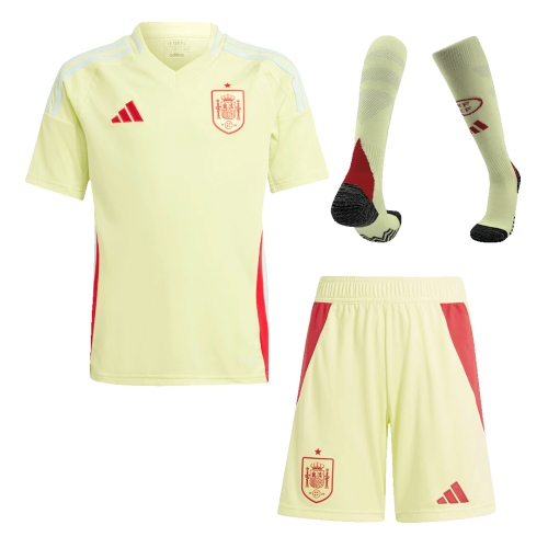 Spain Away Jersey Kit EURO Kids(Jersey+Shorts+Socks)