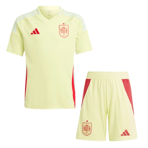Spain Away Jersey Kit EURO Kids(Jersey+Shorts)