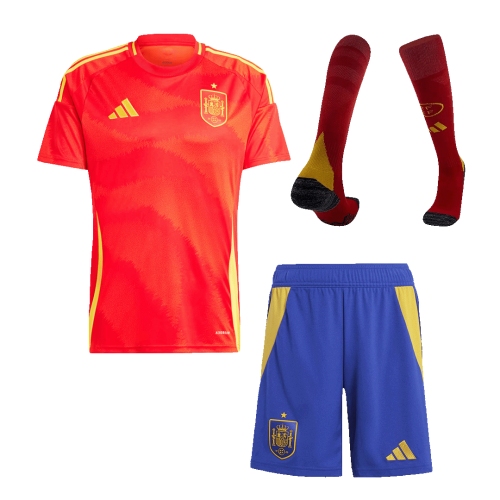 Spain Home Jersey Kit EURO (Jersey+Shorts+Socks)