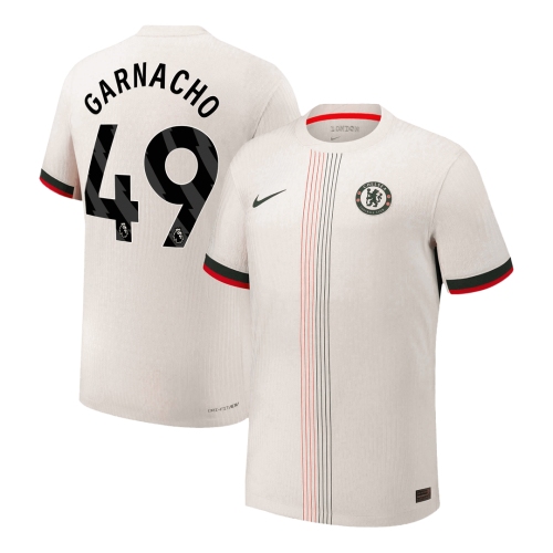 GARNACHO #49 Authentic Chelsea Away Soccer Jersey 2025/26 White