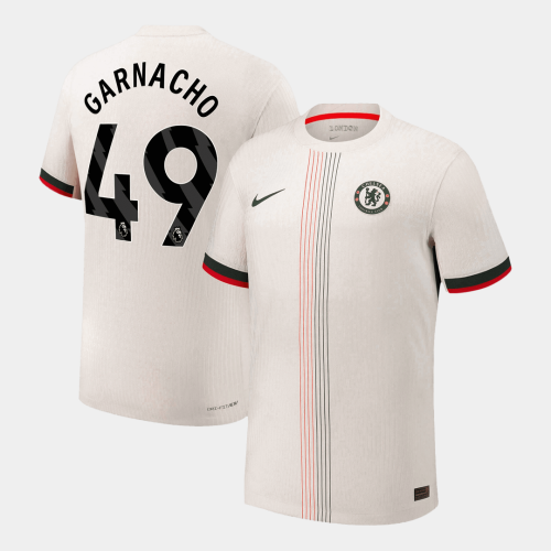 GARNACHO #49 Authentic Chelsea Away Soccer Jersey 2025/26 White