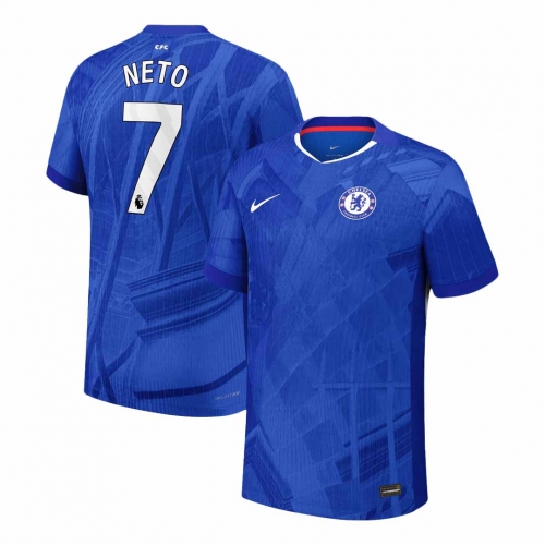 NETO #7 Authentic Chelsea Home Soccer Jersey 2025/26 Blue
