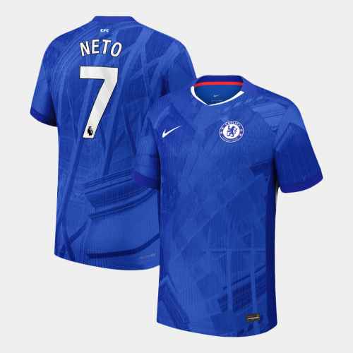 NETO #7 Authentic Chelsea Home Soccer Jersey 2025/26 Blue