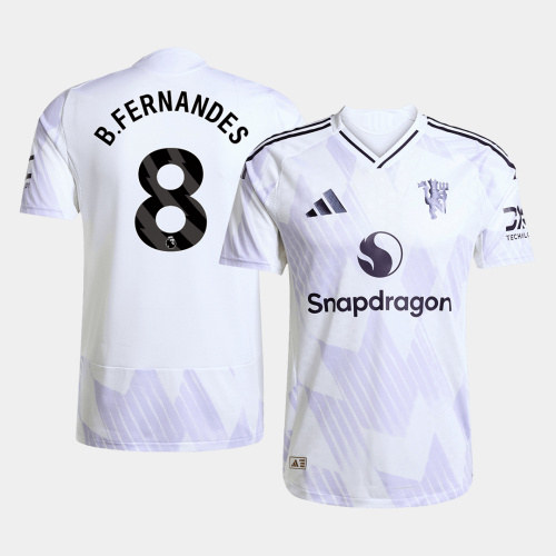 Manchester United B.FERNANDES #8 Away Soccer Jersey Authentic 2025/26