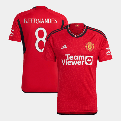 Manchester United B.FERNANDES #8 Home Jersey 2023/24 - UCL Edition