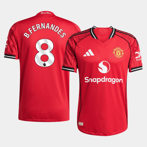 Manchester United B.FERNANDES #8 Home Soccer Jersey Authentic 2025/26