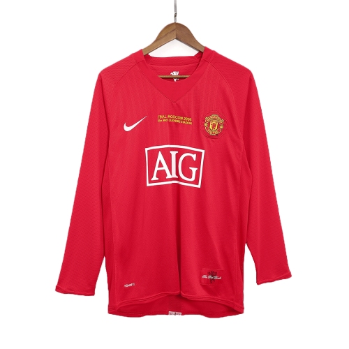 Manchester United Home Jersey Retro 2007/08 - Long Sleeve - UCL Final