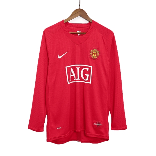 Manchester United Home Jersey Retro 2007/08 - Long Sleeve