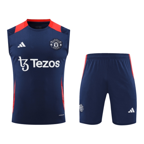 Manchester United Pre-Match Soccer Jersey Kit (Jersey+Shorts)