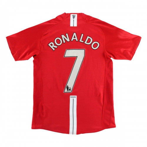 Manchester United RONALDO #7 Home Jersey Retro 2007/08