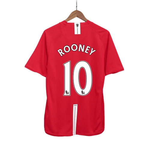 Manchester United ROONEY #10 Home Soccer Jersey Retro 2007/08
