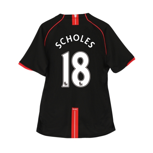Manchester United SCHOLES #18 Away Soccer Jersey Retro 2007/08