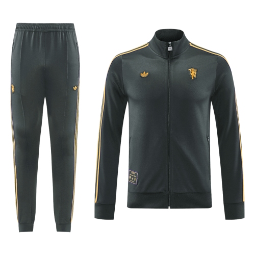 Manchester United Training Kit 2025/26 - Black (Jacket+Pants)