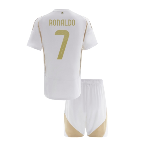 Al Nassr RONALDO #7 Third Away Soccer Jersey Kit Kids(Jersey+Shorts) - ACL