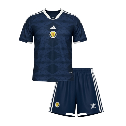 Kids Scotland Home Soccer Jersey Kit(Jersey+Shorts) World Cup 2026 Navy