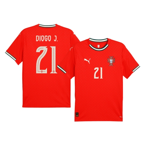 Portugal DIOGO J. #21 Home Soccer Jersey 2025