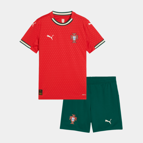 Portugal Home Soccer Jersey Kit 2025 Kids(Jersey+Shorts)