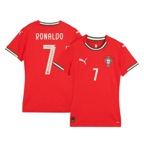 Womens Portugal RONALDO #7 Home Soccer Jersey 2025