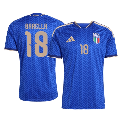 BARELLA #18 Italy Home Soccer Jersey World Cup 2026 Blue
