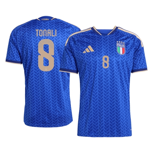 TONALI #8 Italy Home Soccer Jersey World Cup 2026 Blue
