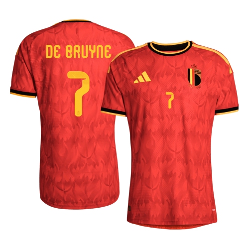 Belgium DE BRUYNE #7 Home Soccer Jersey Authentic 2026