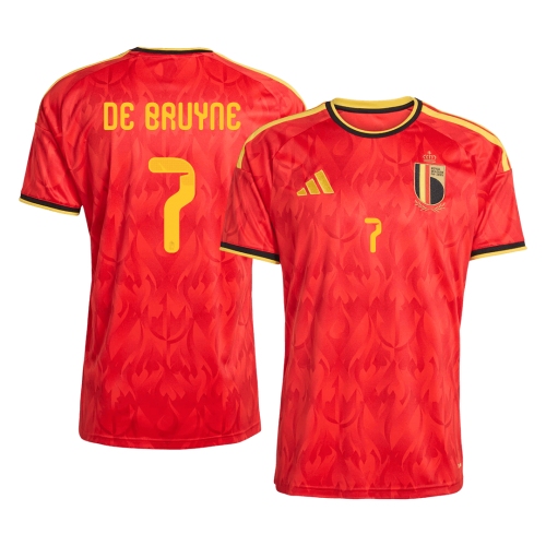 DE BRUYNE #7 Belgium Home Soccer Jersey World Cup 2026 Red