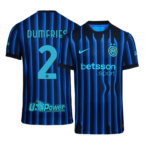 DUMFRIES #2 Authentic Inter Milan Home Soccer Jersey 2025/26 Blue&Black