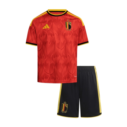 Kids Belgium Home Soccer Jersey Kit(Jersey+Shorts) 25/26 Red