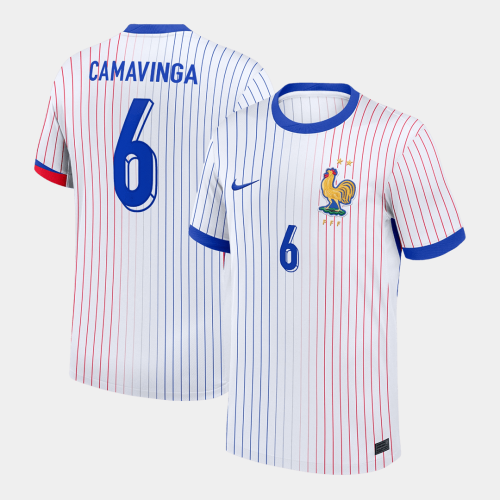 CAMAVINGA #6 France Euro Away Soccer Jersey White