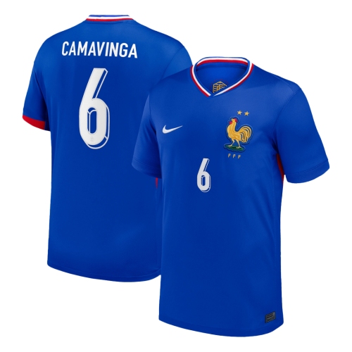 CAMAVINGA #6 France Euro Home Soccer Jersey Blue