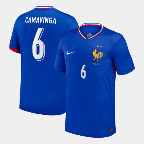 CAMAVINGA #6 France Euro Home Soccer Jersey Blue