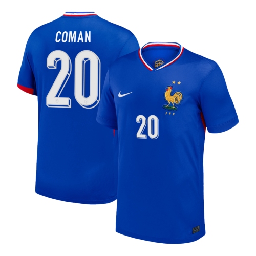 COMAN #20 France Euro Home Soccer Jersey Blue
