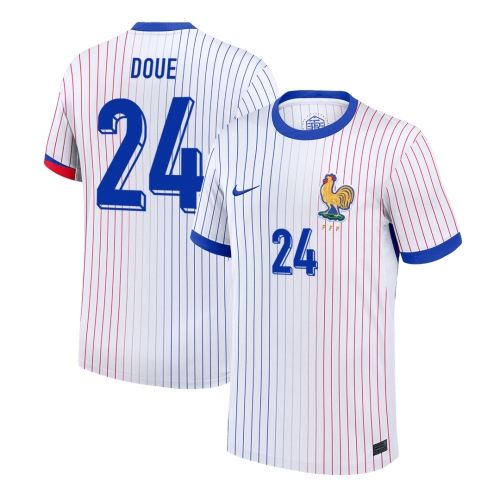 DOUE #24 France Euro Away Soccer Jersey White