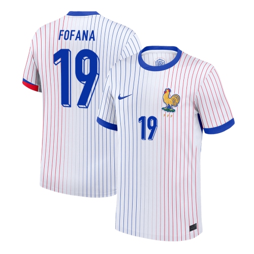 FOFANA #19 France Euro Away Soccer Jersey White