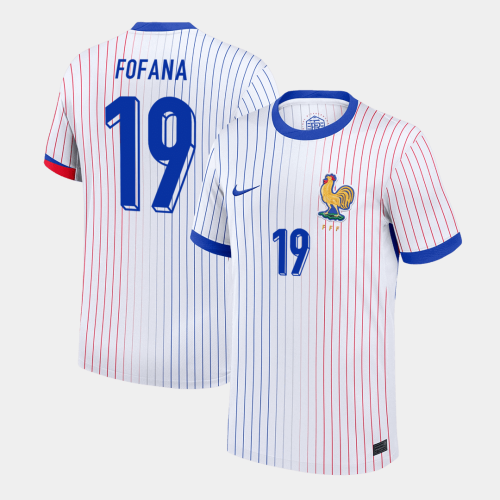 FOFANA #19 France Euro Away Soccer Jersey White