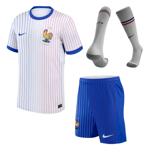 France Away Jersey Kit EURO (Jersey+Shorts+Socks)