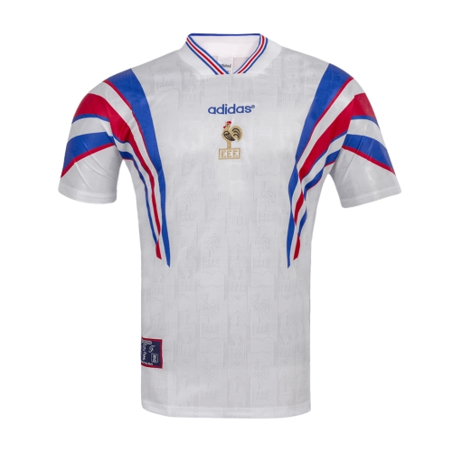 France Away Soccer Jersey Retro 1996