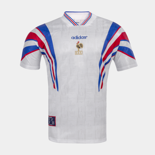 France Away Soccer Jersey Retro 1996