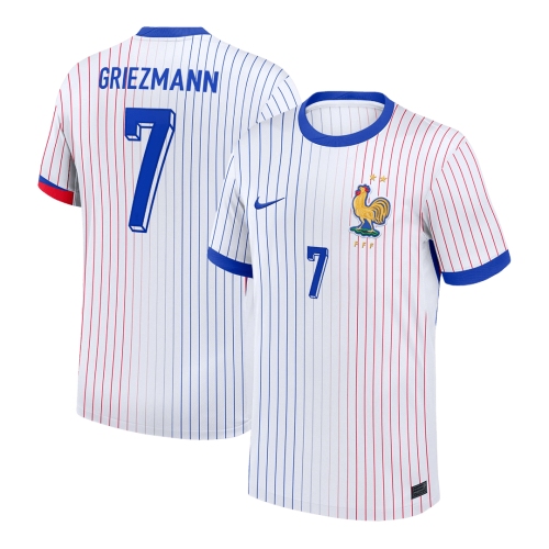 GRIEZMANN #7 France Euro Away Soccer Jersey White