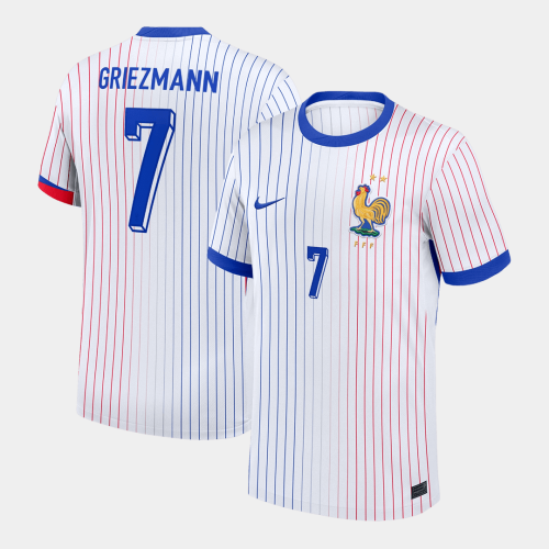 GRIEZMANN #7 France Euro Away Soccer Jersey White