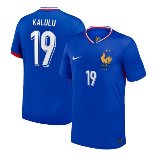 KALULU #19 France Euro Home Soccer Jersey Blue