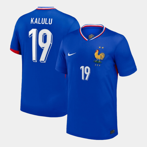 KALULU #19 France Euro Home Soccer Jersey Blue