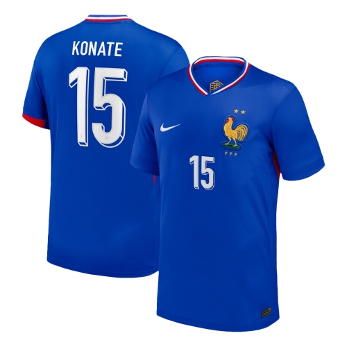 KONATE #15 France Euro Home Soccer Jersey Blue