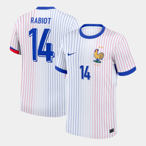 RABIOT #14 France Euro Away Soccer Jersey White