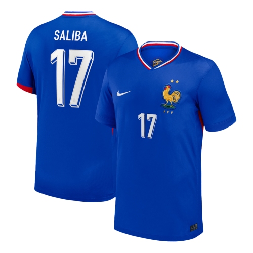SALIBA #17 France Euro Home Soccer Jersey Blue