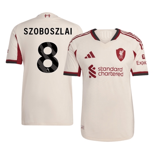 SZOBOSZLAI #8 Authentic Liverpool Away Soccer Jersey 25/26 White