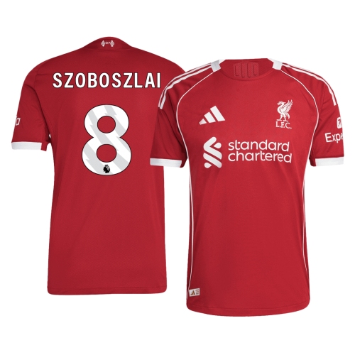 SZOBOSZLAI #8 Authentic Liverpool Home Soccer Jersey 25/26 Red