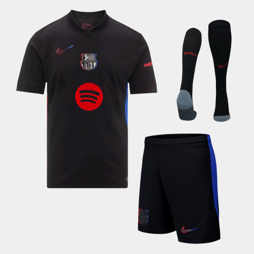 Barcelona Away Soccer Jersey Kit (Jersey+Shorts+Socks)- Spotify Logo Without Text