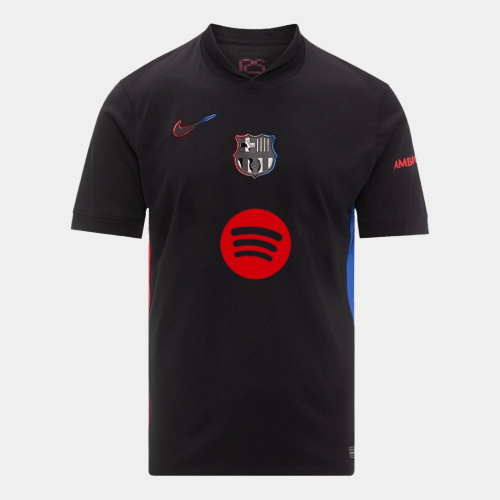 Barcelona Away Soccer Jersey- Spotify Logo Without Text